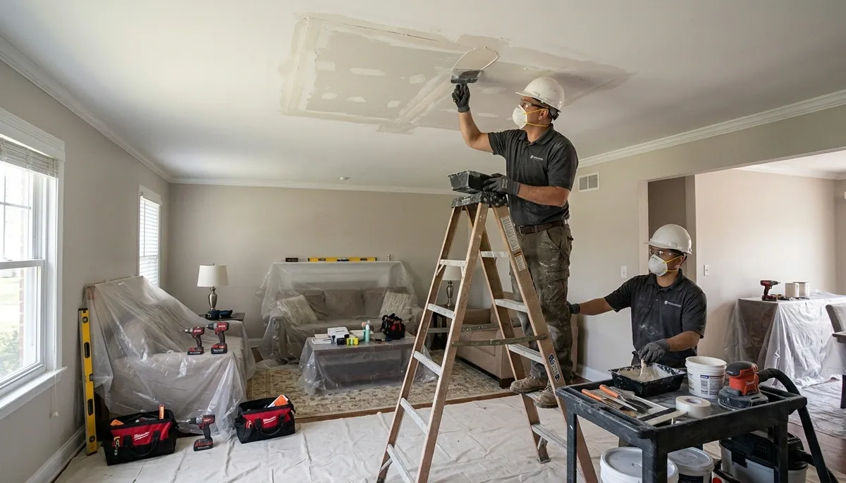 Ceiling Water Damage Repair Image 2