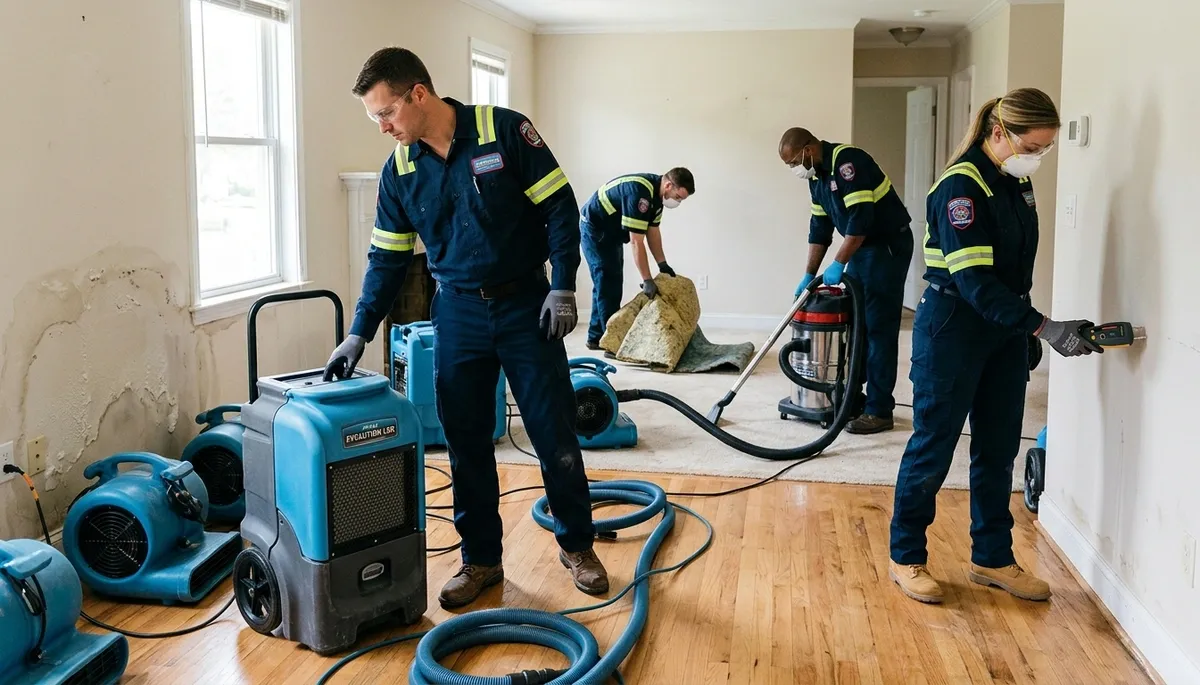 24/7 water damage restoration crew serving Olathe, KS homes after storms or pipe leaks