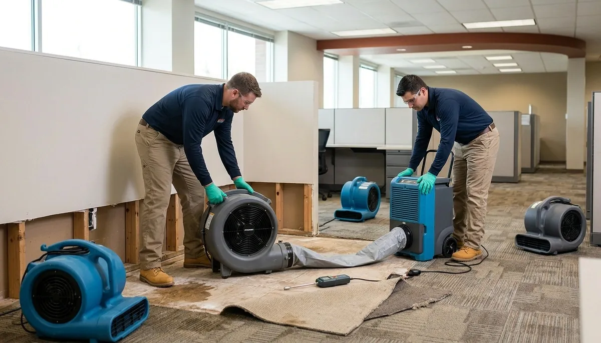 Structural drying equipment in Olathe, KS for hidden moisture removal after water damage