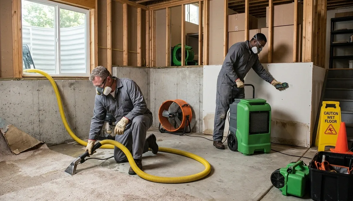 Water damage restoration team in Olathe, KS providing professional cleanup and drying services