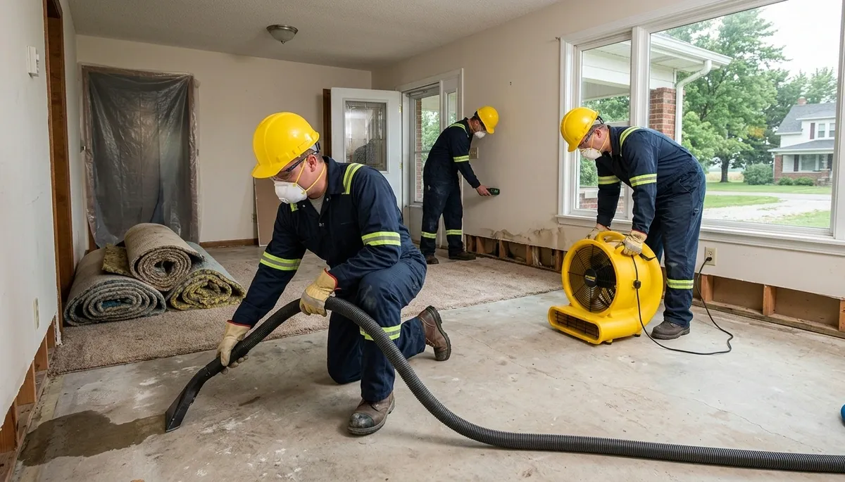 Water damage restoration team in Olathe, KS helping protect homes from water damage