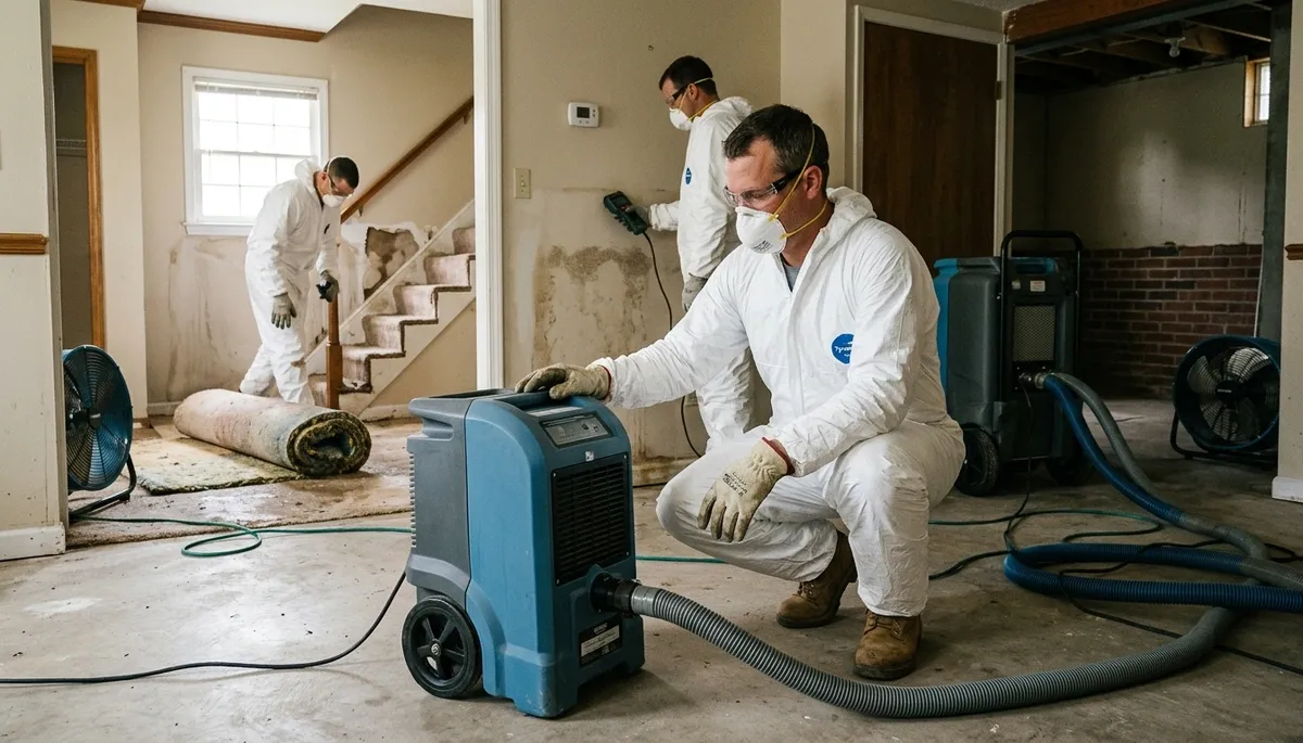 Water damage restoration team serving Olathe, KS for fast emergency cleanup and repair