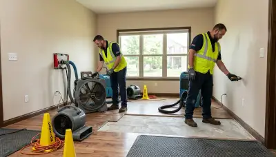 Water damage restoration team serving Olathe, KS with professional cleanup and repair services