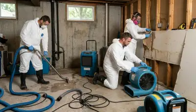 Water damage restoration team in Olathe, KS providing professional cleanup and repair services