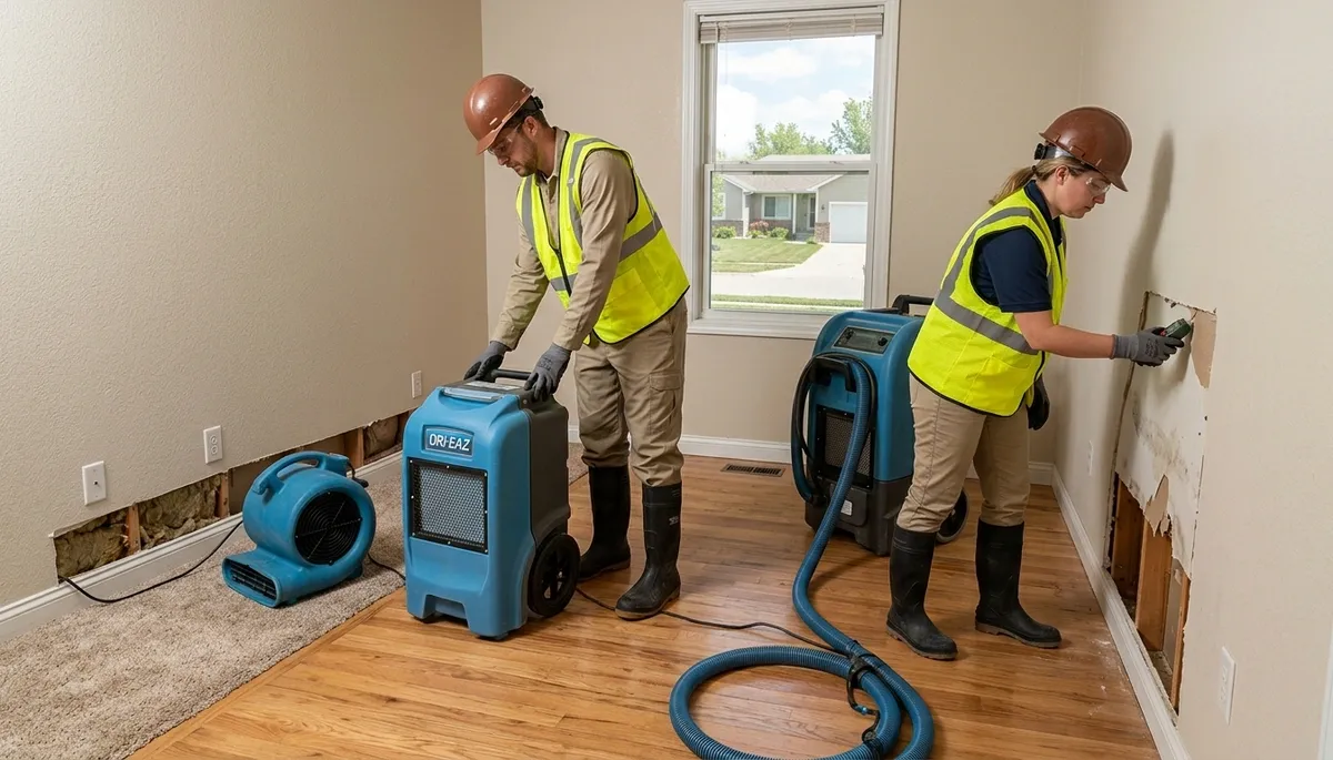 Water damage restoration team serving Olathe, KS for fast cleanup and repairs