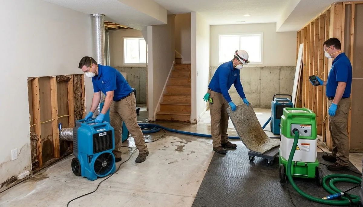 Water damage restoration team in Olathe, KS providing fast water cleanup and drying services
