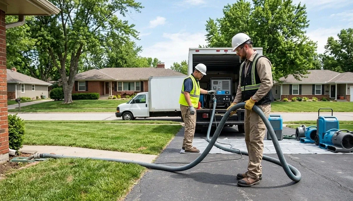 Water damage restoration team serving Olathe, KS for fast cleanup and repair