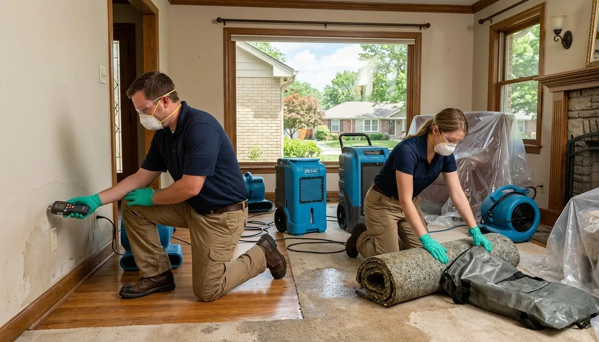 Water damage restoration team serving Olathe, KS for fast cleanup and repair