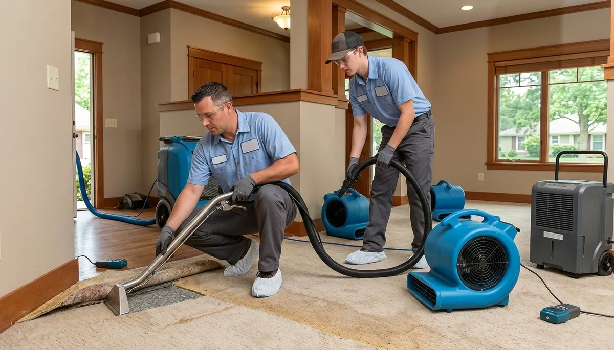 Water damage restoration team in Olathe, KS helping protect local homes and businesses