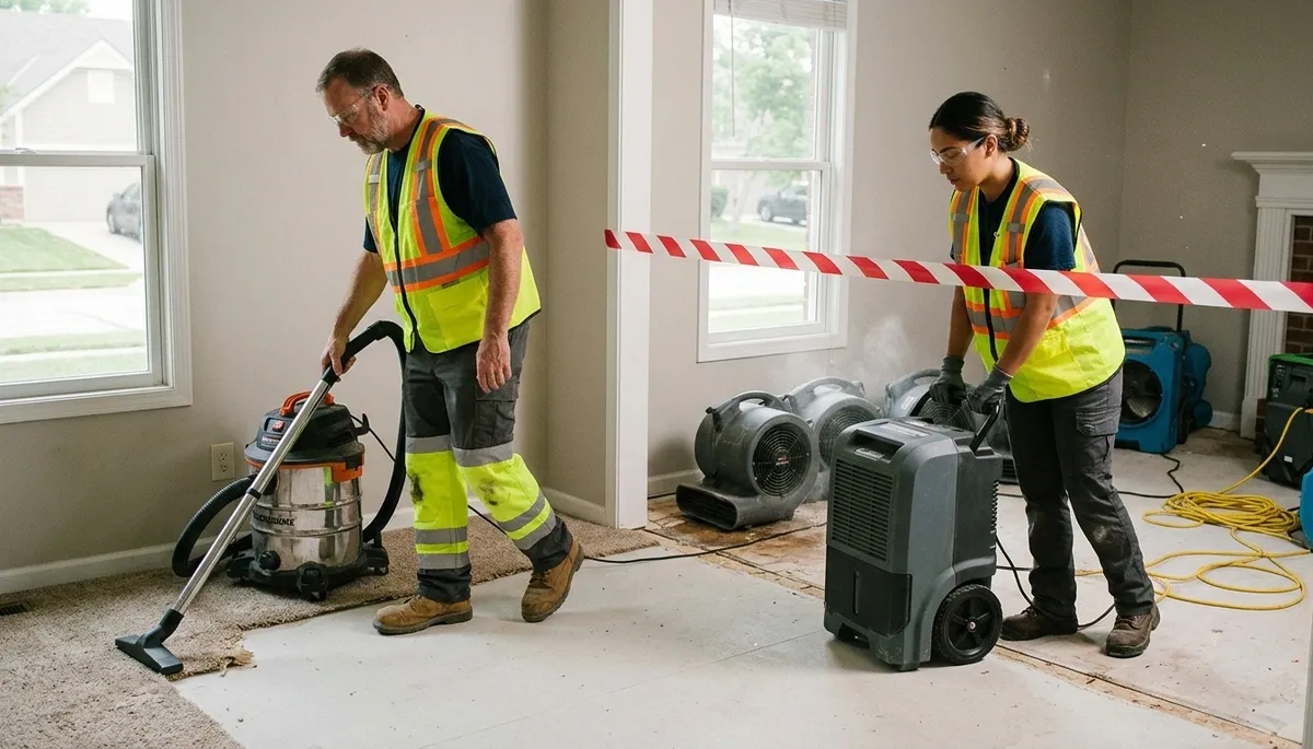 Water damage restoration team serving Olathe, KS with professional cleanup and repairs