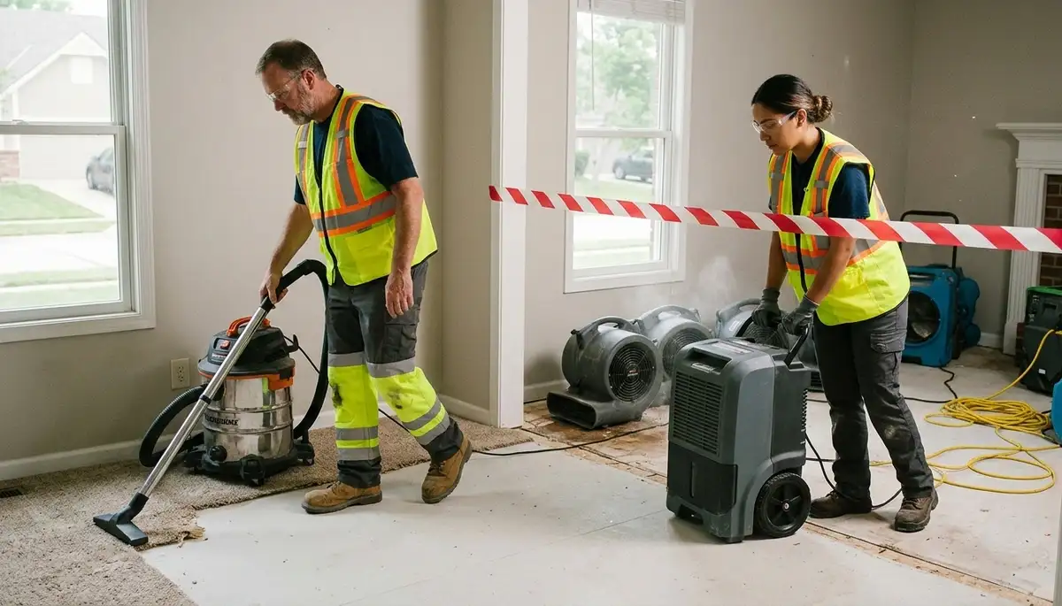 Water damage restoration team serving Olathe, KS with professional cleanup and repairs
