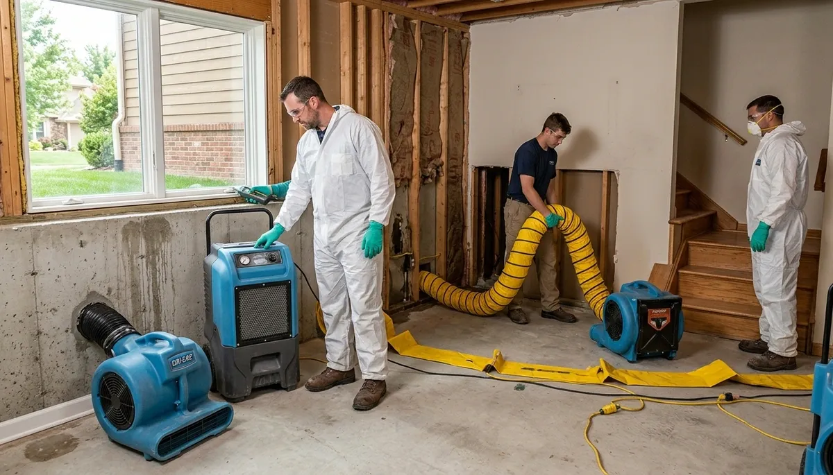 Water damage restoration team serving Olathe, KS for fast cleanup and repairs